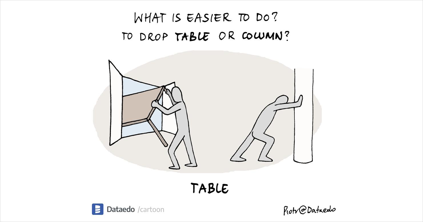 Drop Table Or Column Dataedo Data Cartoon