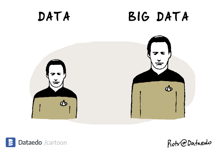 Dataedo - cartoon - data-vs-big-data