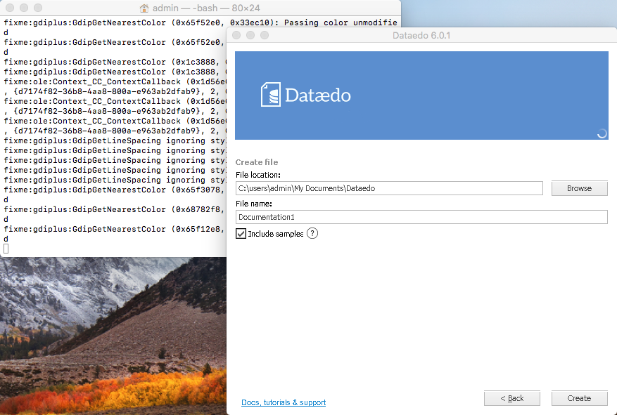 Dataedo on macOS - open file