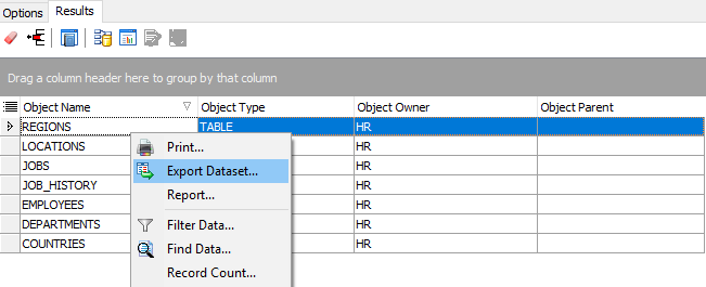 How to export list of tables with Toad for Oracle - Toad for Oracle ...