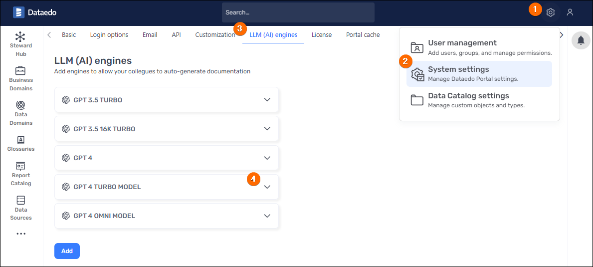 Opening AI Autodocumentation settings