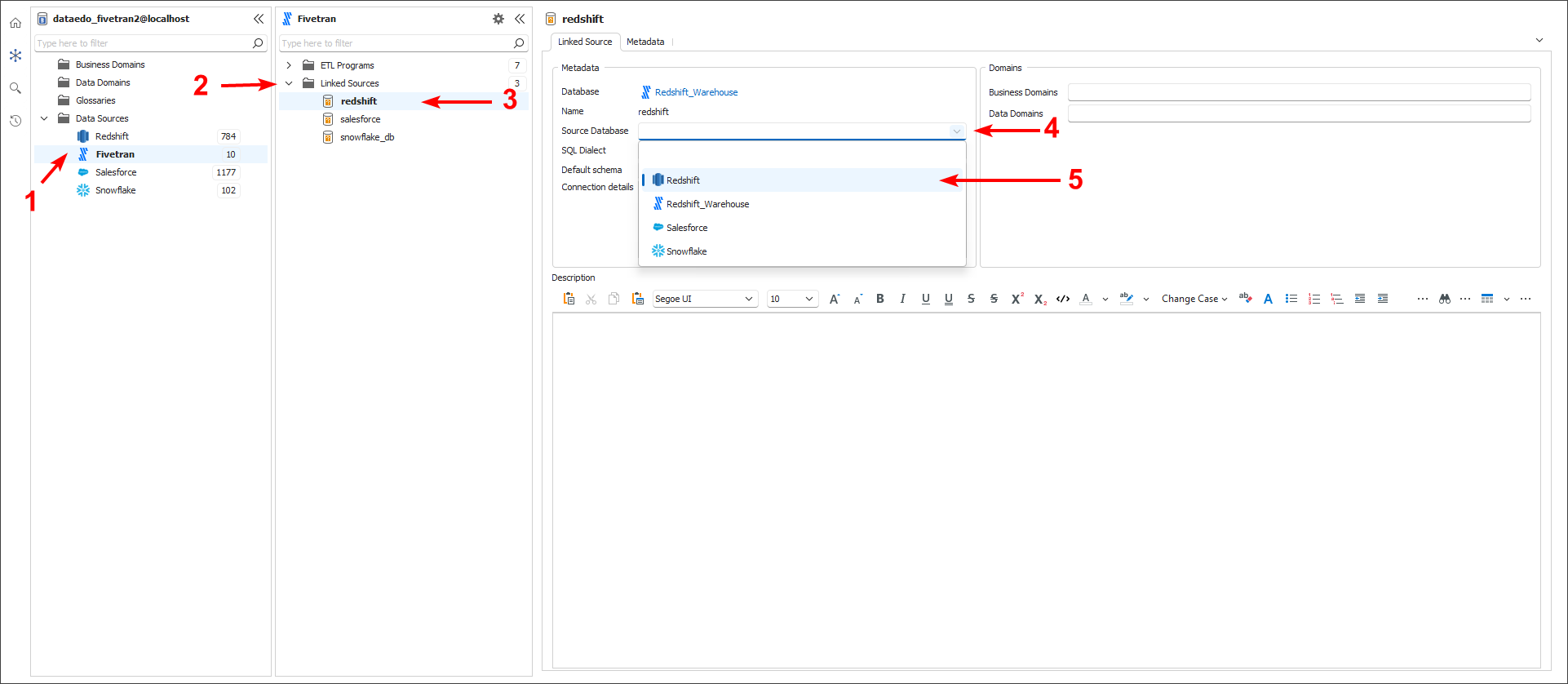 Assigning linked sources