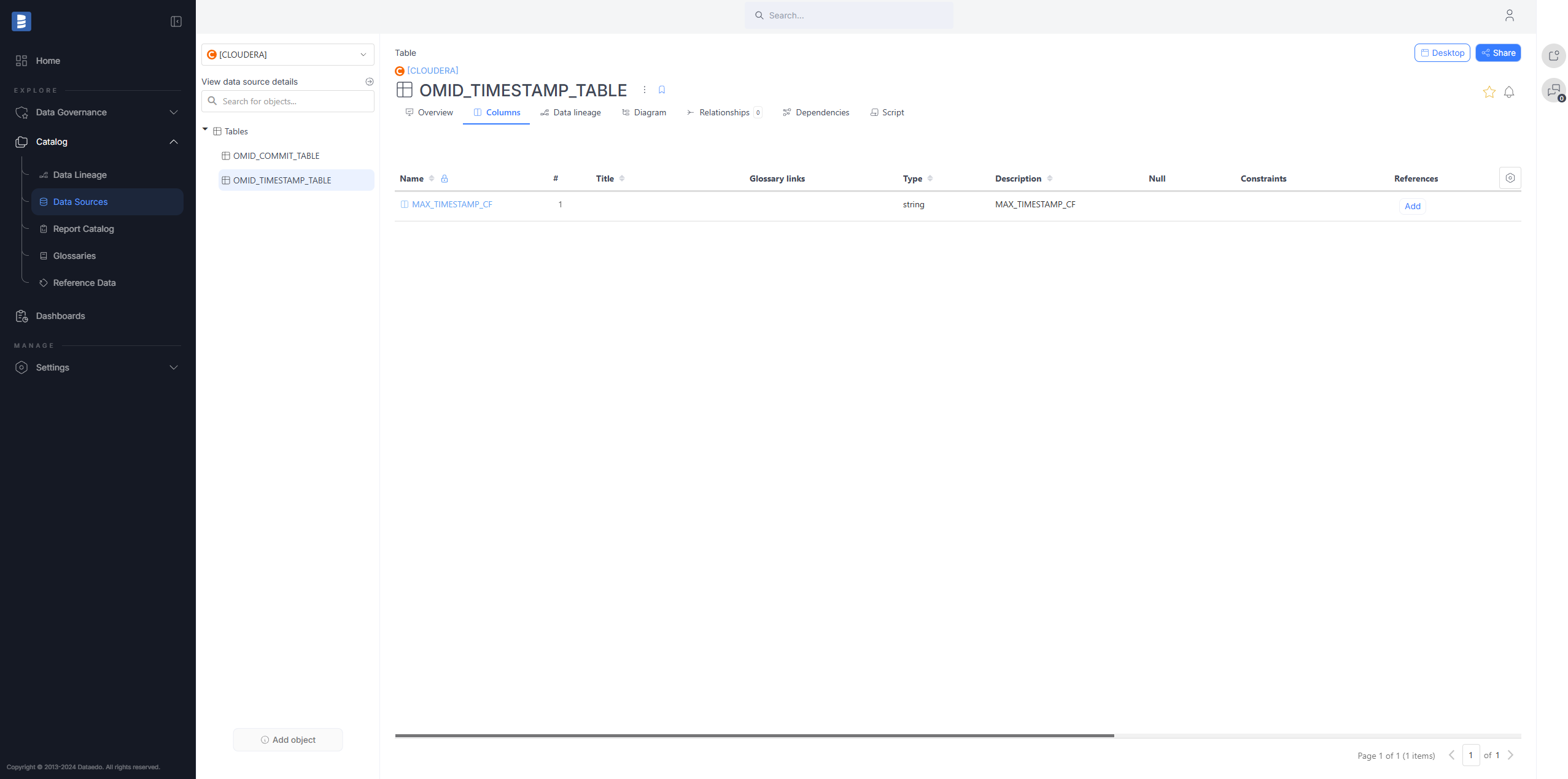 Cloudera connector