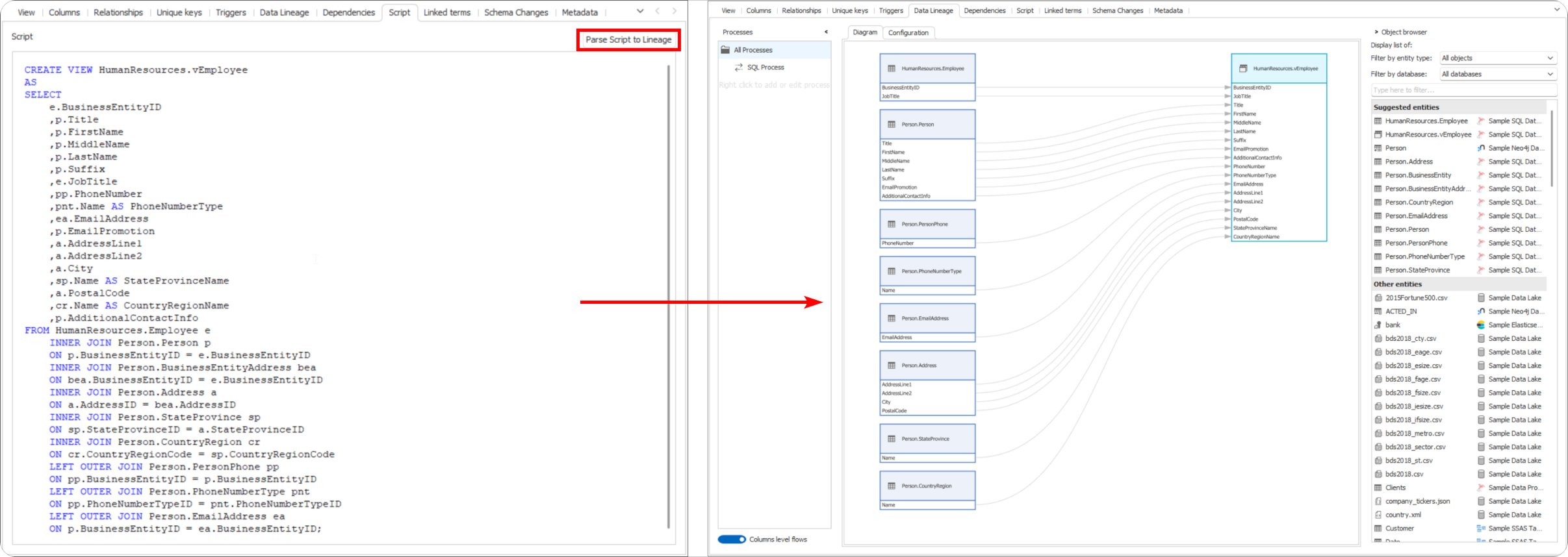 Preparing Lineage Metadata