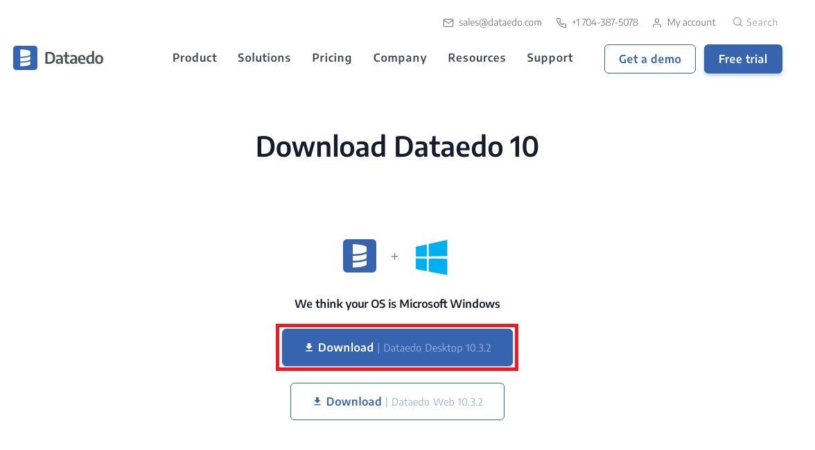 Dataedo Desktop- Download desktop installer