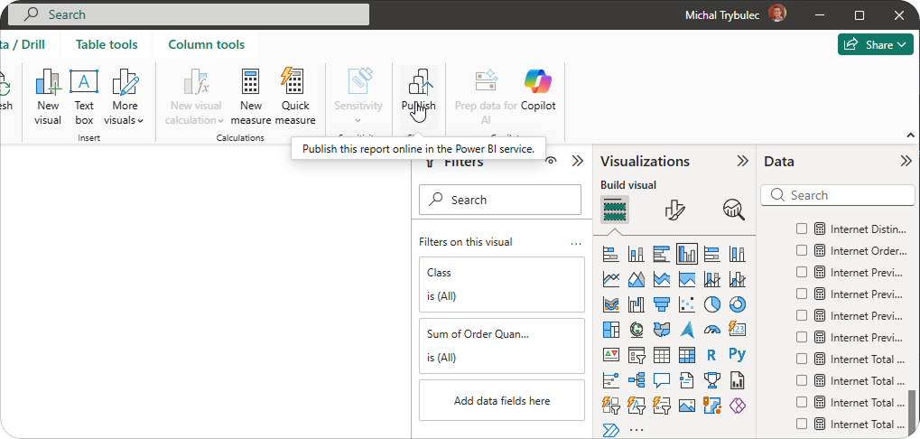 Publish to Power BI Service