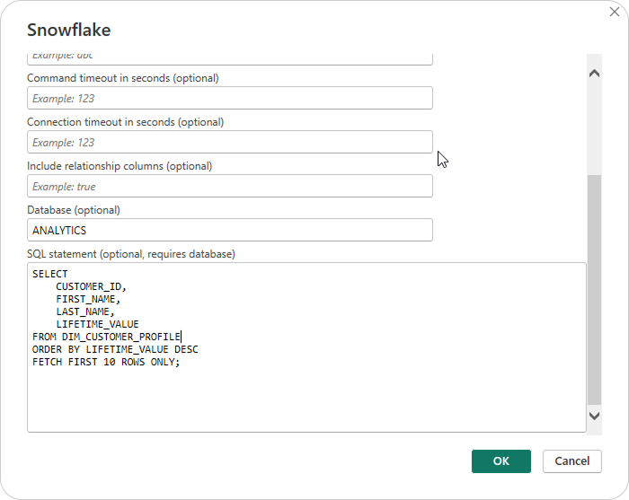 Snowflake SQL query Snowflake SQL query