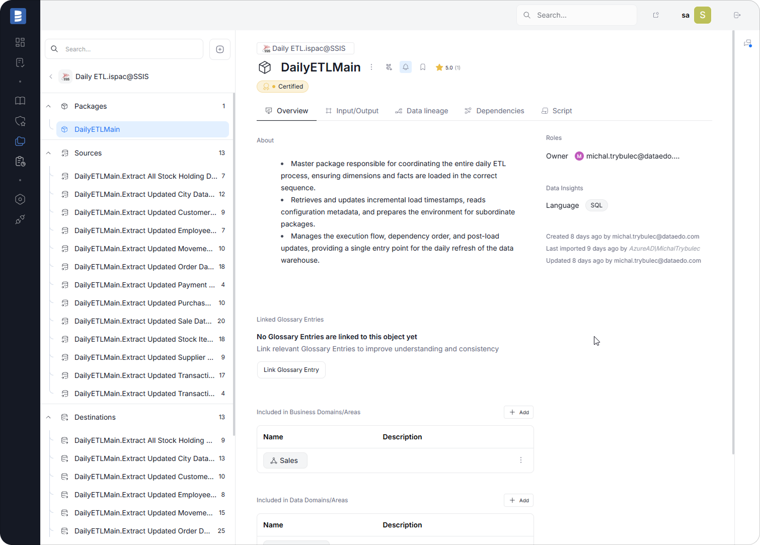 SSIS Documentation Tool